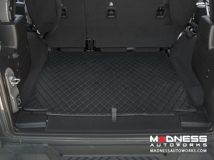 Jeep Wrangler JL Cargo Mat - Black w/ Black Stitching 